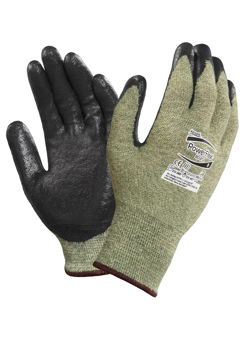 Ansell Powerflex 80-813 FR, Cut 5 Resistant, Arc Protection Work Gloves