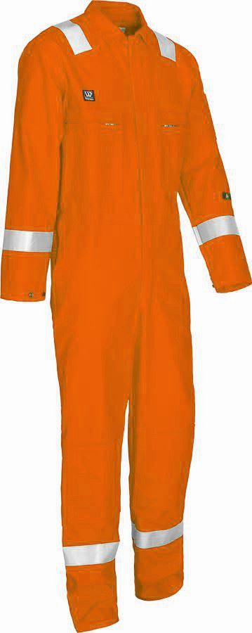 Wenaas 80910-15510 Offshore Daletec Coverall Hi Vis Bands 350gsm Orange