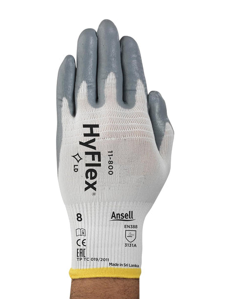 Ansell HyFlex 11-800 Palm Nitrile Coated Work Gloves