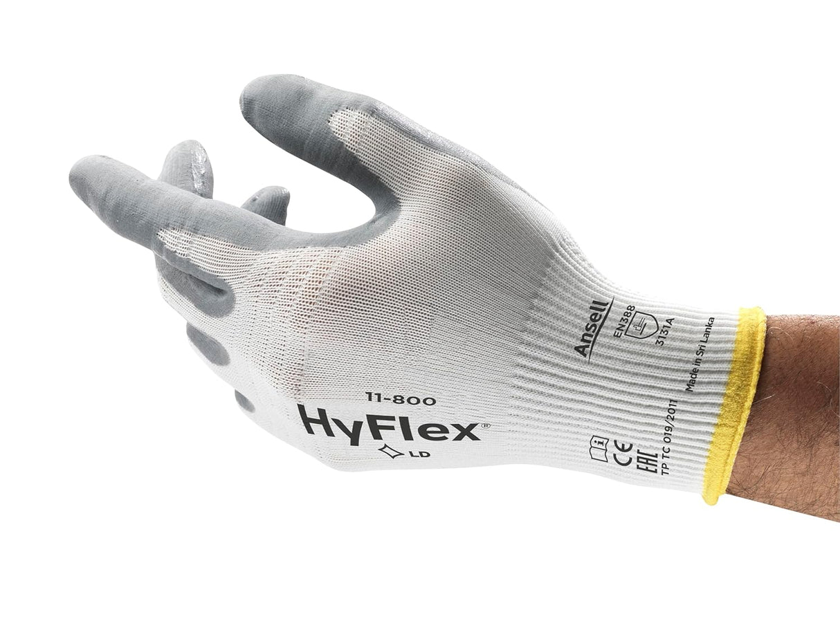 Ansell HyFlex 11-800 Palm Nitrile Coated Work Gloves