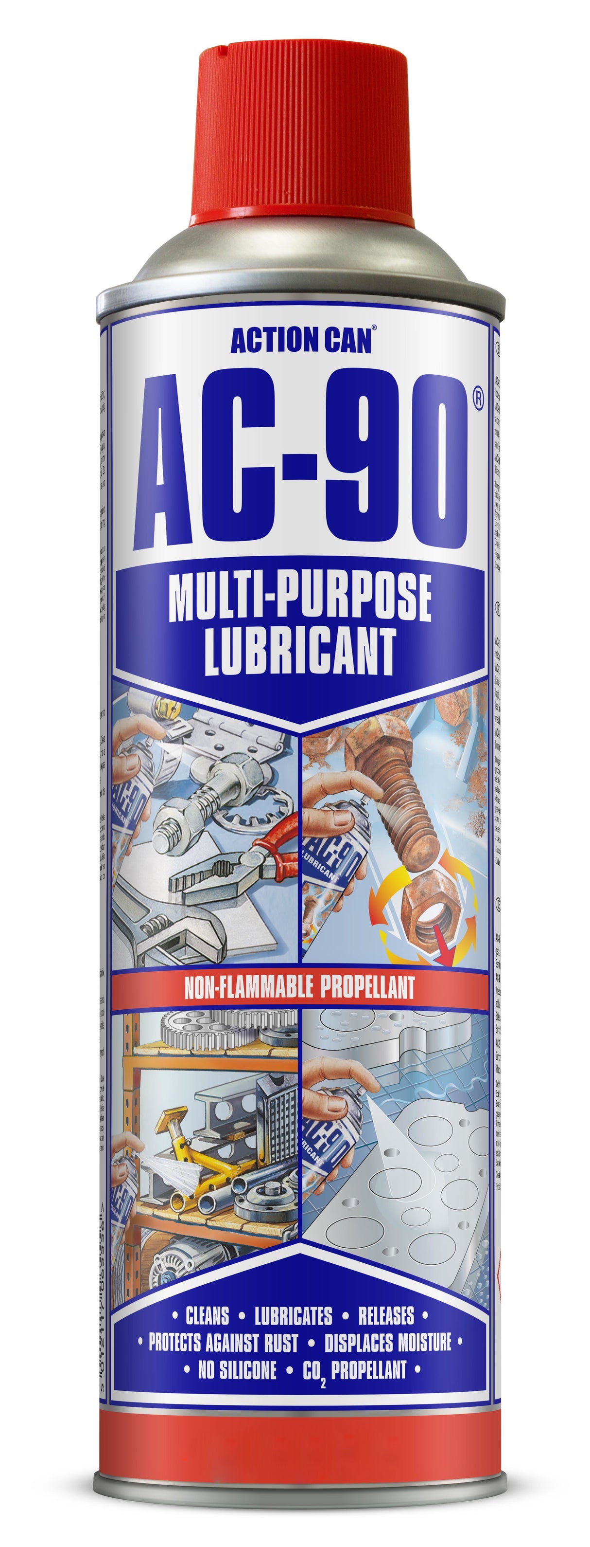 AC-90 Multipurpose Lubricant CO² Non-Flammable Propellent 250ml