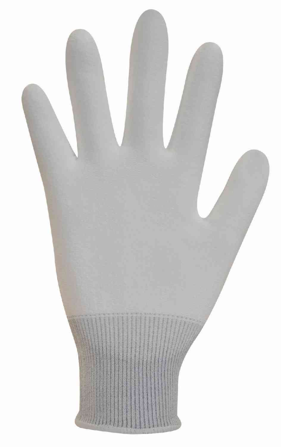 Polyco 882 Dyflex Dyneema Work Gloves Level B Cut Resistant PU Coating White