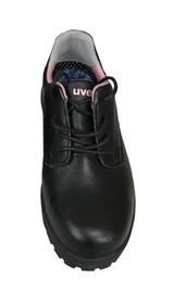 Uvex 9481.9 Black Leather Steel Toe Cap Work Ladies Safety Shoes, Size - UK 3