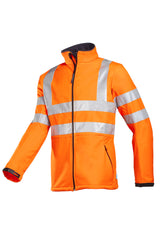 Sioen Genova 9833 Hi Vis Lightweight Windproof Softshell Jacket Orange