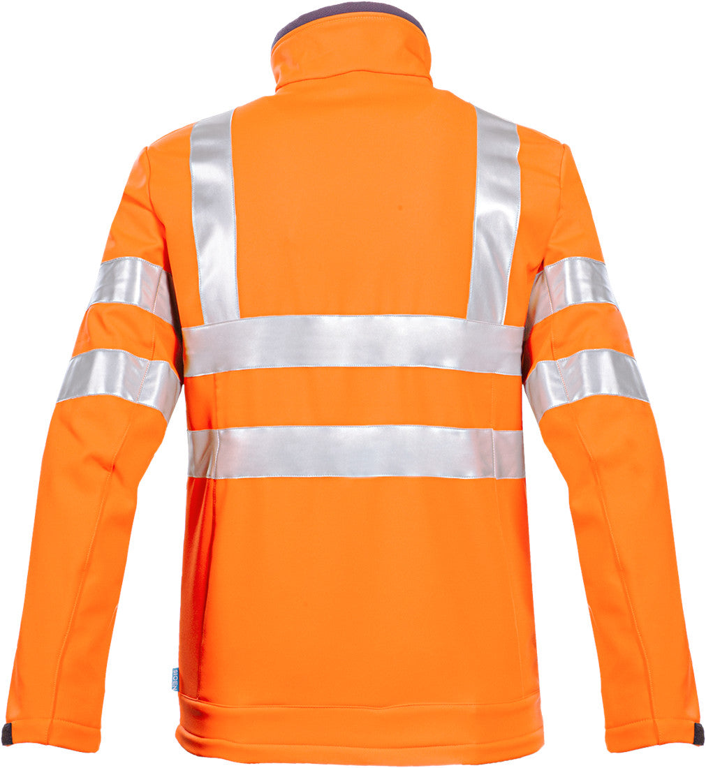 Sioen Genova 9833 Hi Vis Lightweight Windproof Softshell Jacket Orange