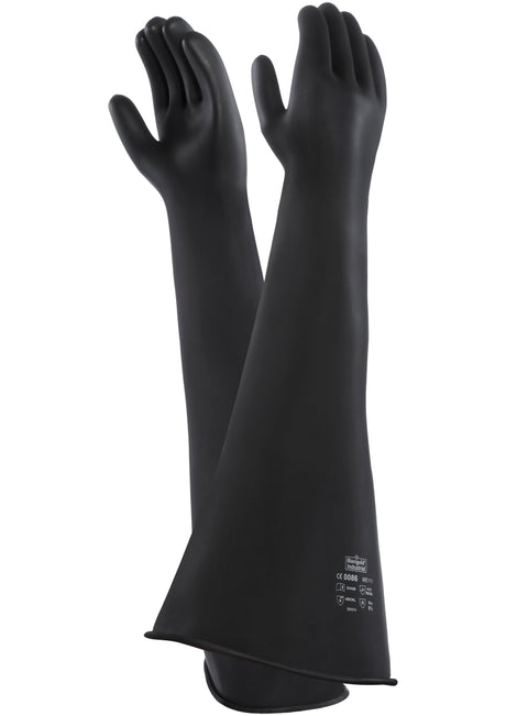 Marigold Me108 Black Rubber 24'' Gauntlet Chemical Protection Work Glove