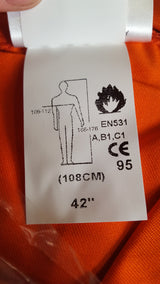 Sofileta 41850-16101-25 FR Nomex Hi Vis Flame Retardant Jacket Orange Size 38