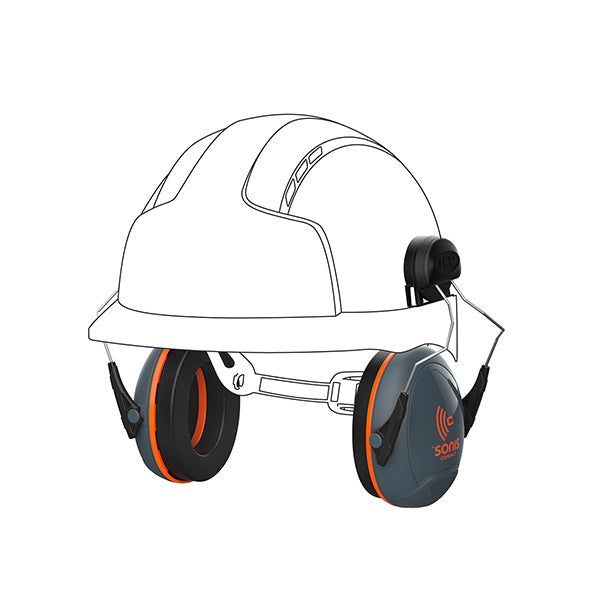 JSP Sonis® Compact Low Profile Helmet Mounted Ear Defenders SNR=31dB