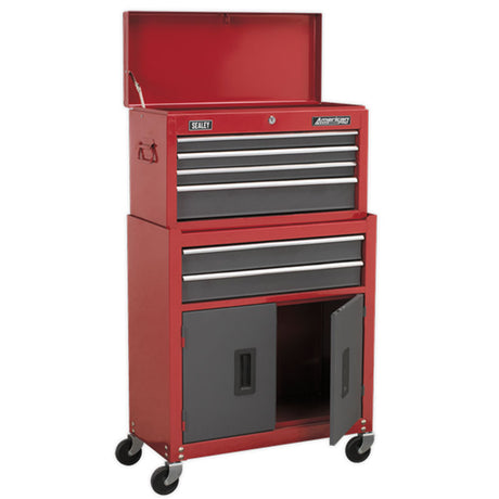 Sealey Topchest & Rollcab Combination 6 Drawer with Ball Bearing Slides