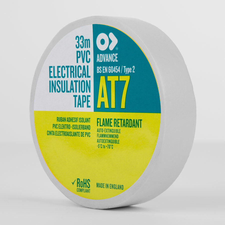 Advance AT7 PVC Electrical Insulation Tape White 33m