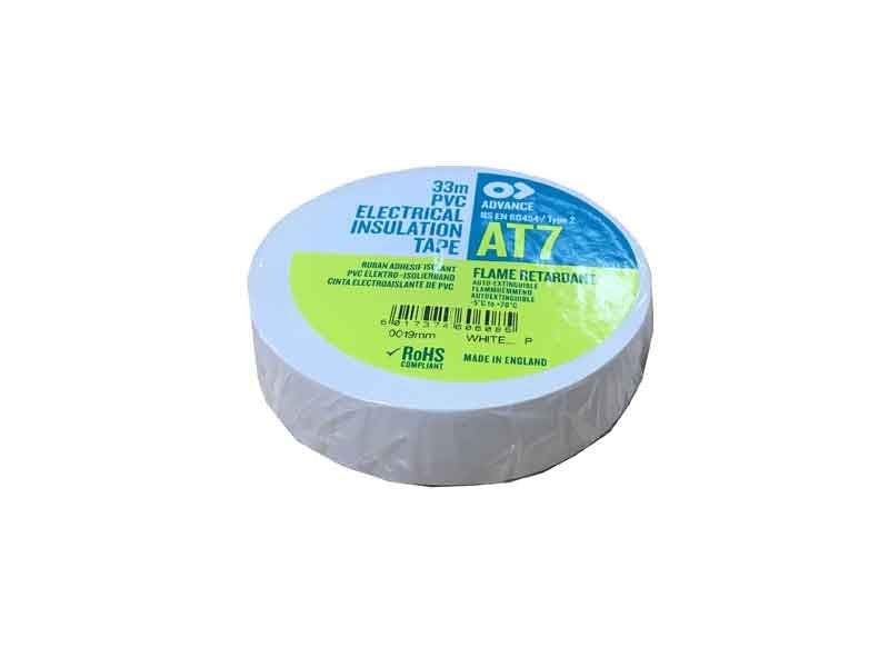 Advance AT7 PVC Electrical Insulation Tape White 33m