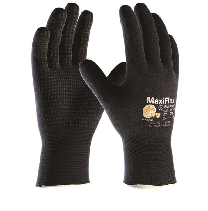 ATG 34-847 MaxiFlex Endurance Work Gloves Nitrile Foam Micro Dots Grip