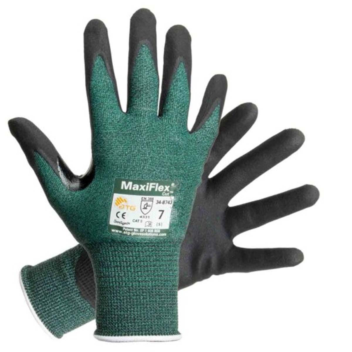 ATG 34-8743 MaxiFlex Cut Resistant Nitrile Foam Coating Work Gloves