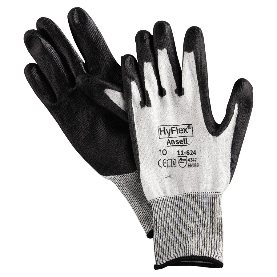 Ansell Hyflex 11-624 Dyneema Work Gloves Level 3 Cut Resistant Hand Protection