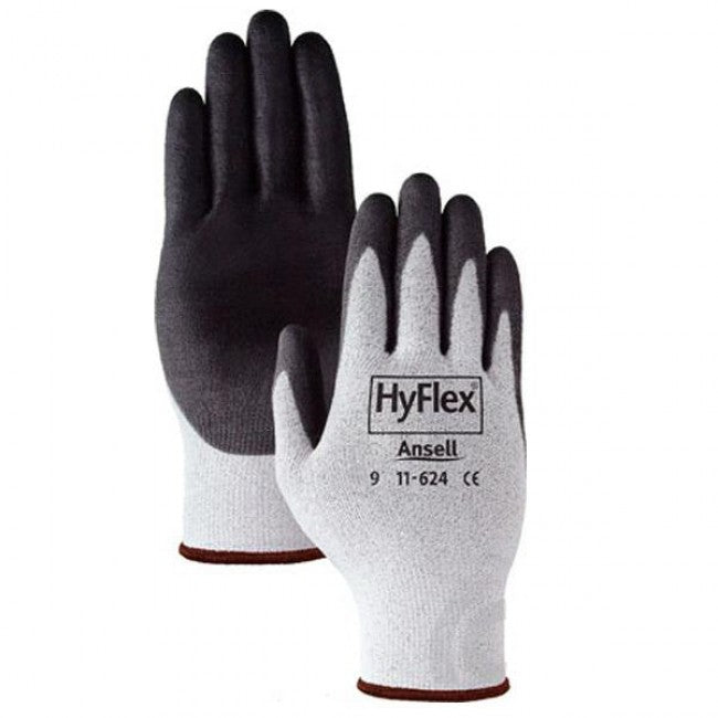 Ansell Hyflex 11-624 Dyneema Work Gloves Level 3 Cut Resistant Hand Protection