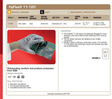 Ansell HyFlex 11-120 Nitrile Palm Coated Work Gloves ESD Tested