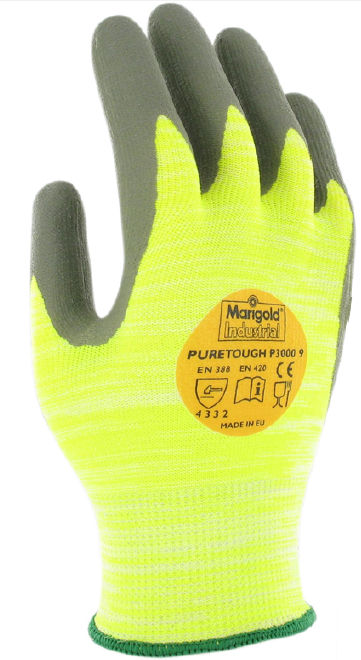 Marigold Puretough P3000 11-423 Work Gloves Level 3 Cut Resistant Nitrile Palm Coating