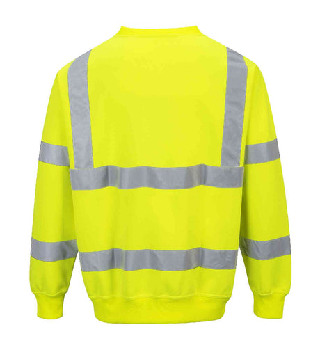 Portwest B303 Men Polycotton Reflective Tape Hi Vis Sweatshirt Yellow
