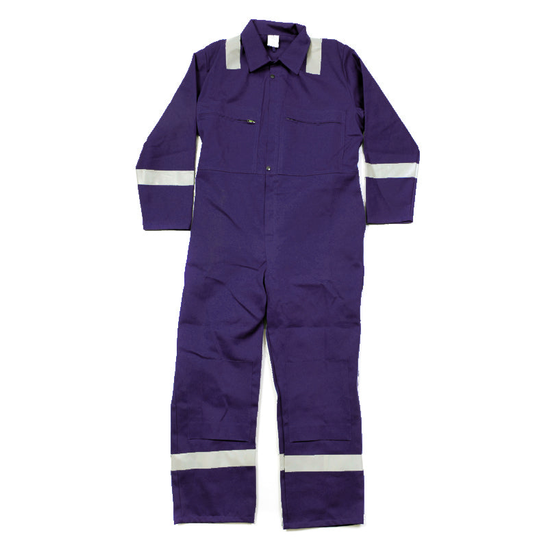 Seahawk BBCOV Men Executive Poly Cotton Hi Vis Navy Work Coverall