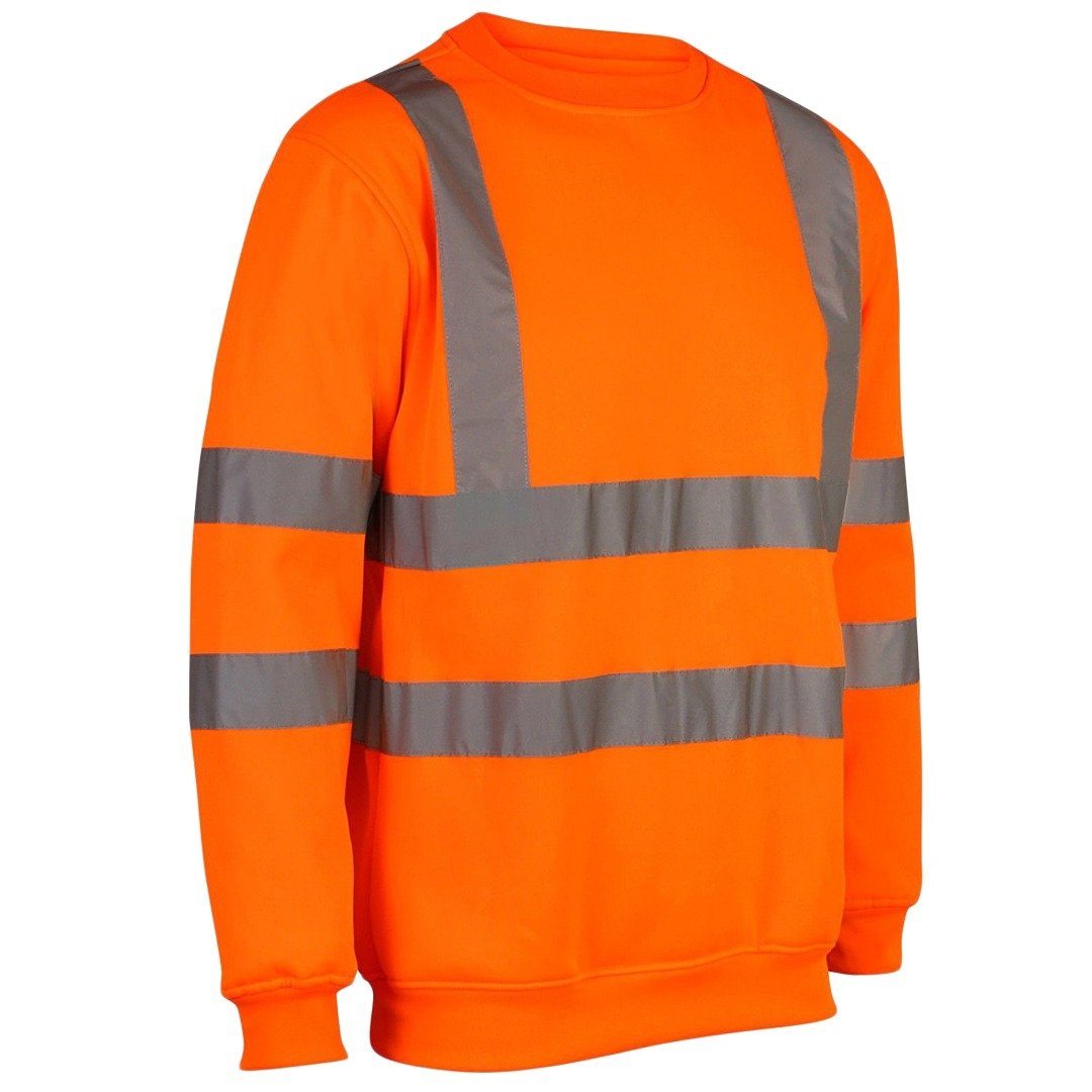 Beeswift BSSENOR Orange 100% Polyester High Visibility Fleece Sweatshirt