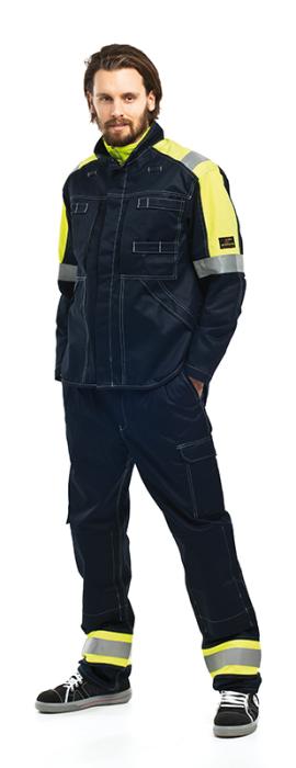 Tranemo 5726 88 Flame Retardant Arc Flash Trousers Navy/Yellow - Class 1