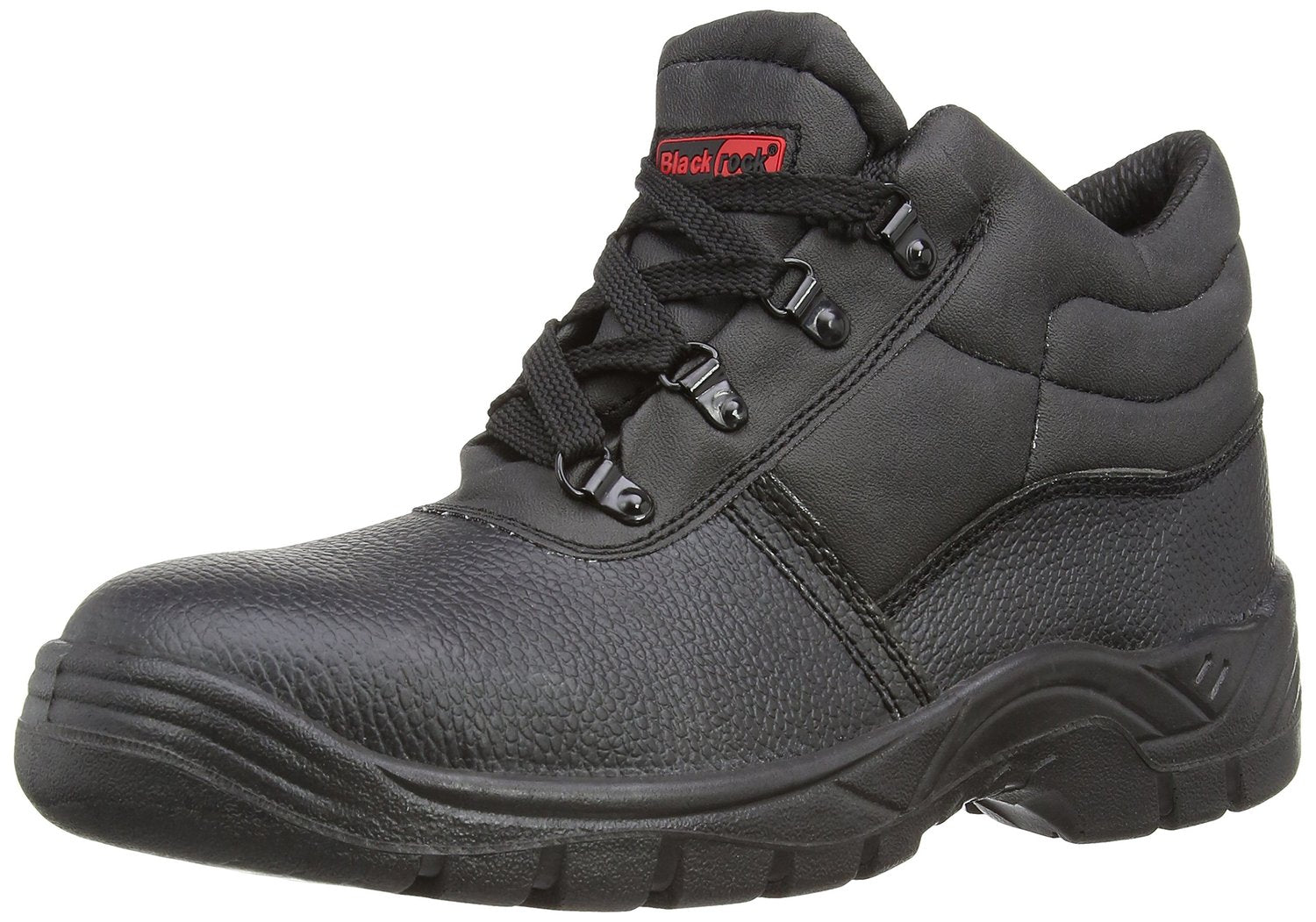 Steel toe chukka boots black deals