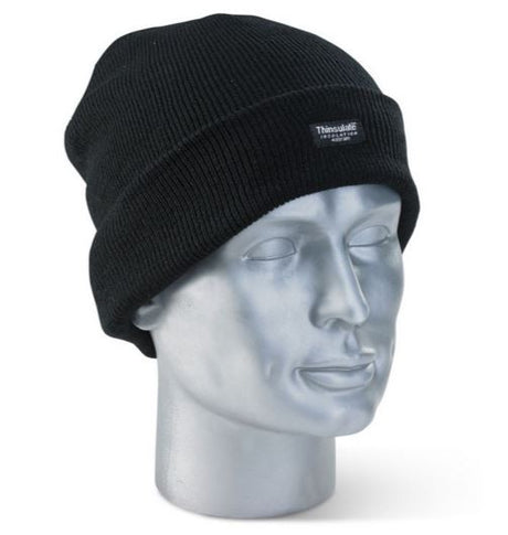 Blackrock Thinsulate-lined Ribbed Acrylic Beanie Hat 7020600 Woolly Black