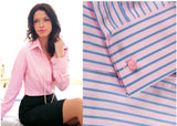 Brook Taverner Solaro Long Sleeve Pink\Blue Ladies Blouse, Size - 12