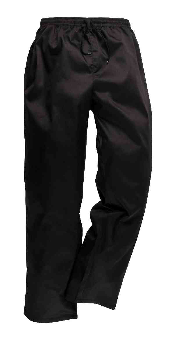 Portwest C070 Chefs Black Drawstring Trousers