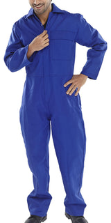 Beeswift Cfrbs 300Gsm Royal Blue 100% Cotton Flame Retardant Coverall