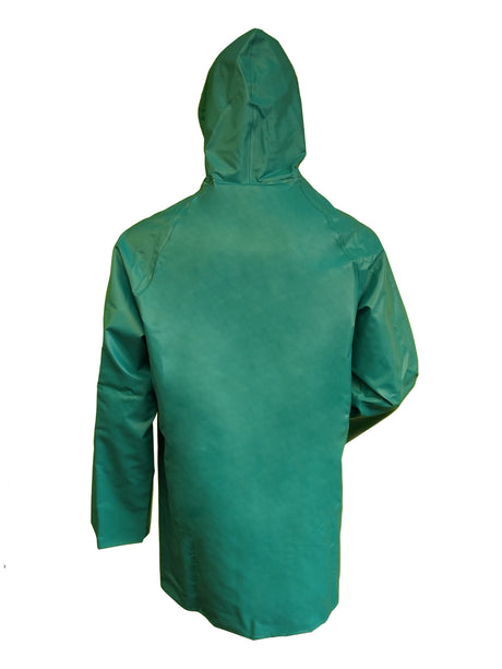 Alpha Solvay Chemmaster CMJH-EW Chemical Resistant Hooded Jacket Green PVC