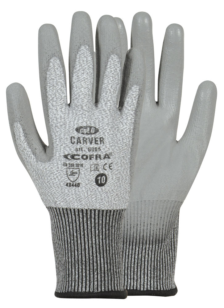 Cofra Carver Work Gloves Cut Resistant Level 5 PU Coating