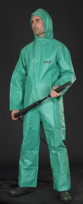 Alpha Solway Chemmaster Re-useable Chemical Coverall Green Pvc/Nylon ...