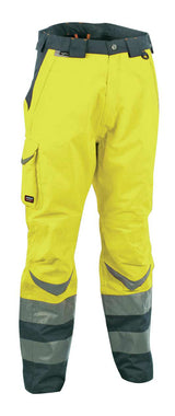 Cofra SAFE Hi-Vis Yellow Grey Thermal Insulated Lined Work Trousers V025-0-00