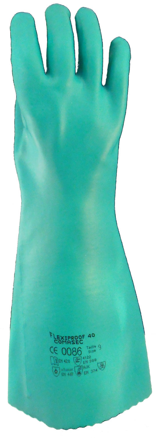 Comasec Flexiproof Nitrile Chemical Protection Gauntlets 40cm