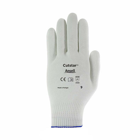 Ansell Cutstar Knitted Cut 4 Resistant Gloves PVC Dots Size 8 Pack of 12