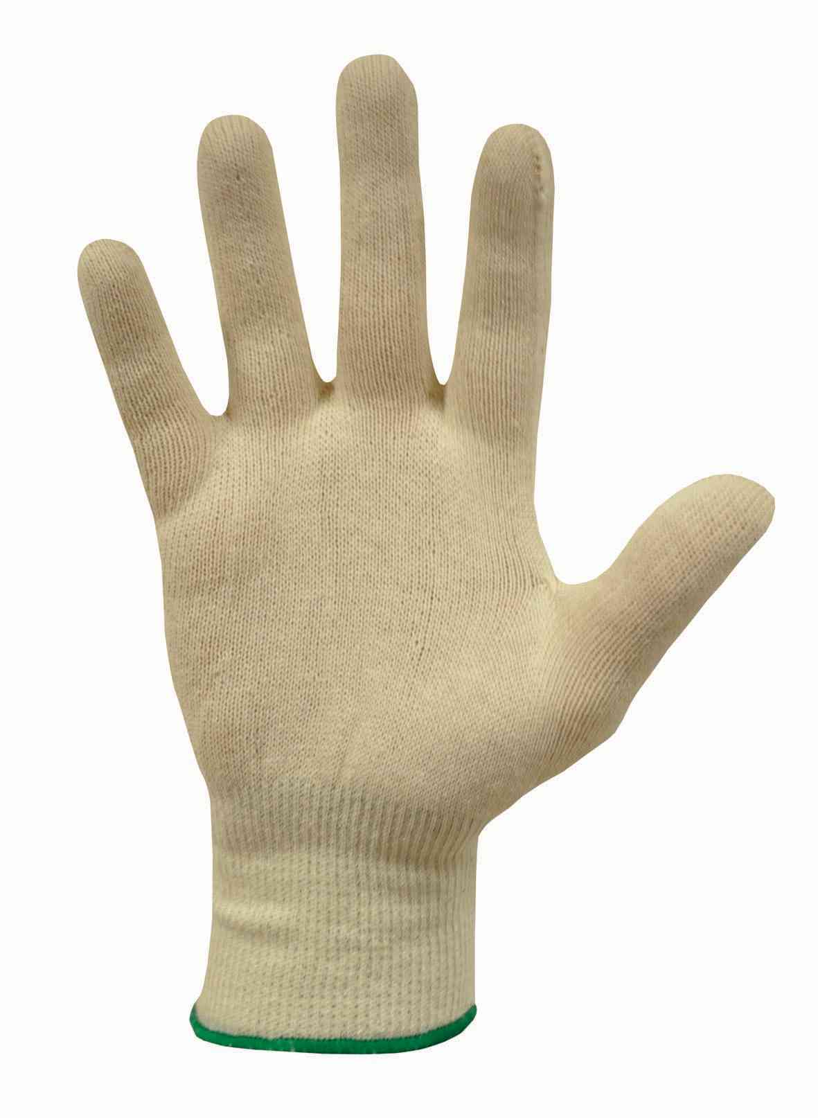 Polyco Dermatology Cotton Unbleached Seamless Protection Gloves, Size - Large