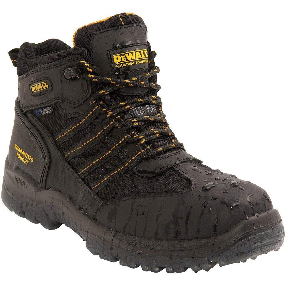 DEWALT Nickel Waterproof S3 WR SRA Steel ToeCap Black Safety Boots North Sea Workwear