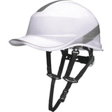 Delta Plus Diamond V UP Safety Helmet Baseball Cap Shaped Chin Strap White