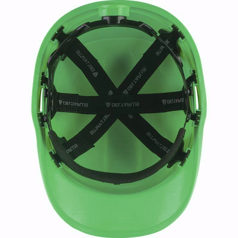 Delta Plus Diamond V UP Safety Helmet Baseball Cap Shaped Chin Strap Green