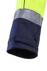 Sioen Drayton Hi-Vis Softshell Jacket with Detachable Sleeves, Size - Large