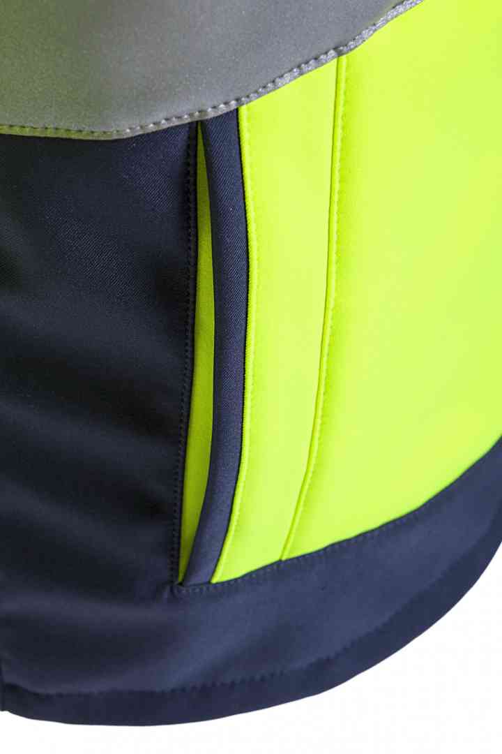 Sioen Drayton Hi-Vis Softshell Jacket with Detachable Sleeves, Size - Large