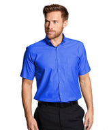 Disley H950B Heritage Range Men Classic Shirt Short Sleeve Royal Blue