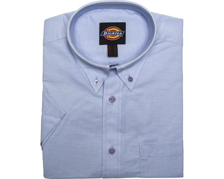 Dickies SH64250 Men Short Sleeve Oxford Shirt Blue
