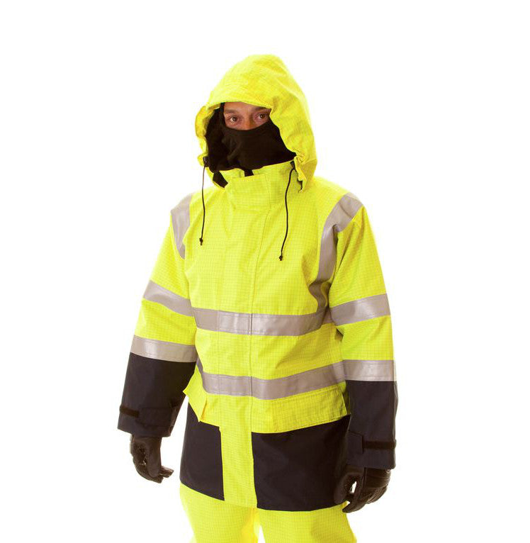 Eagle Technical ETF1901AE Flame Retardant Waterproof FR Hi Vis Yellow Parka Jacket