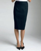 Clubclass Ellis Ladies Pencil Skirt Herringbone - Navy