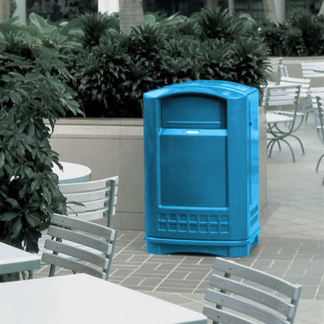 Rubbermaid Landmark Series II Outdoor Waste Bin Blue