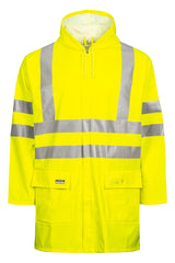 Lyngsoe FR-LR55 Men FR Rain Jacket Flame Retardant Waterproof High Visibility Yellow