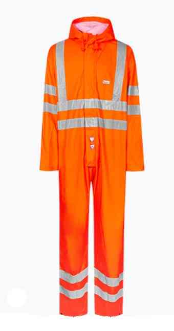 Lyngsoe HI VIS Orange Coverall Microflex Reflective Tape FR LR57-05