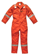 Dickies Firechief FR5055 Flame Retardant Hi Vis Otange Boilersuit Work Coverall 220gsm